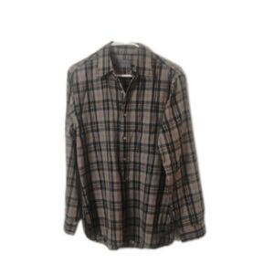 Pendleton Wool Navy and Beige Plaid Shirt